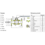 Кран шаровый фланцевый трехсоставной нержавеющий (3PC), AISI316 DN15 (1/2"), (CF8M), PN16