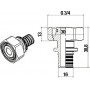 Переходник Stout SFA 0034 16xG 3/4, аксиальный, с накидной гайкой, присоединение евроконус