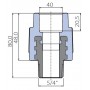 Переходник Ekoplastik 40x5/4 наружная резьба