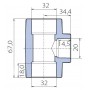 Тройник Ekoplastik 32x20x32 переходной