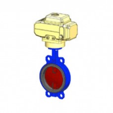 Затвор дисковый поворотный чугун VPI4449-N24EP Ду 125 Ру16 межфл с эл/приводом Nutork 230В диск нерж Tecofi VPI4449-N24EP0125